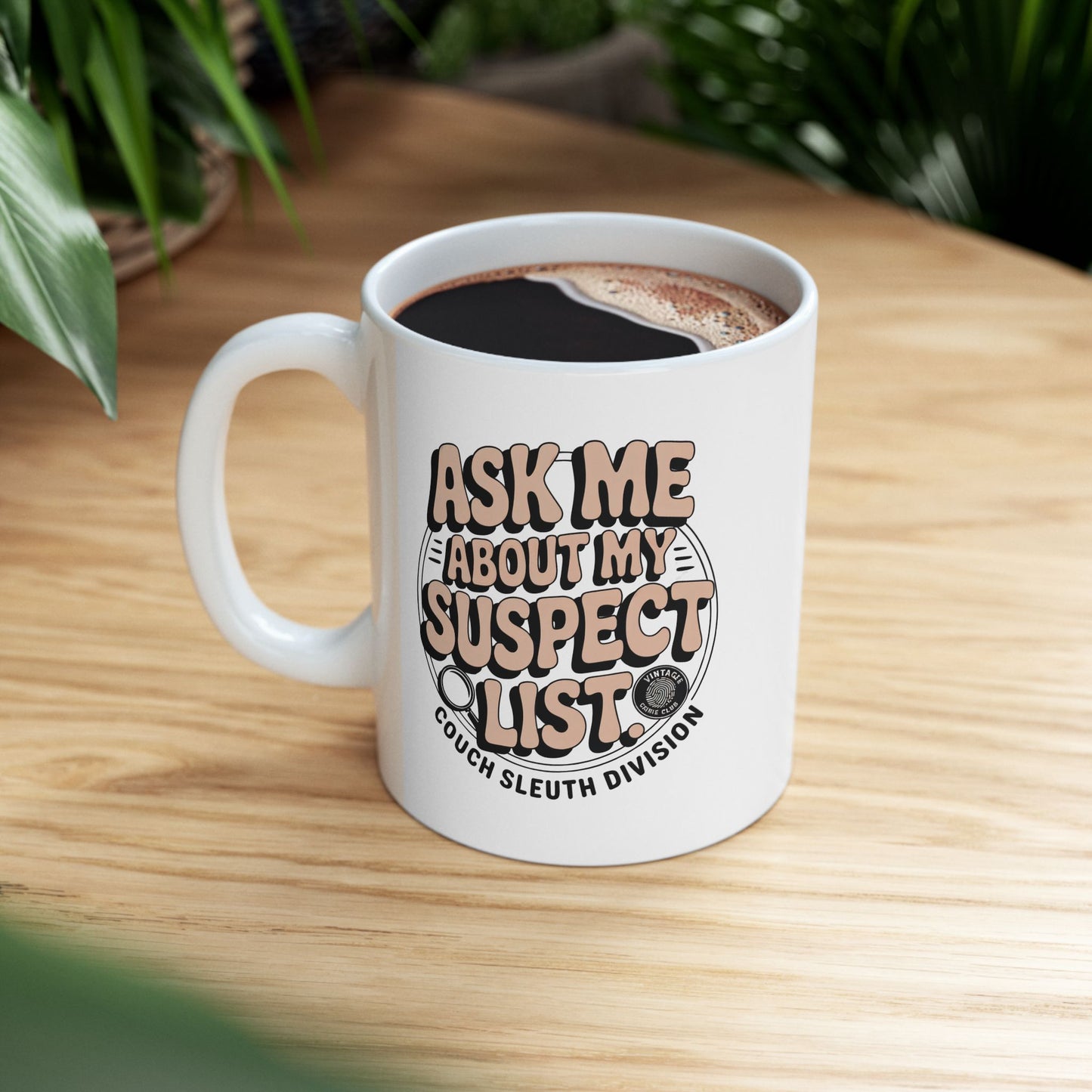 Couch Sleuth Badge Ceramic Mug