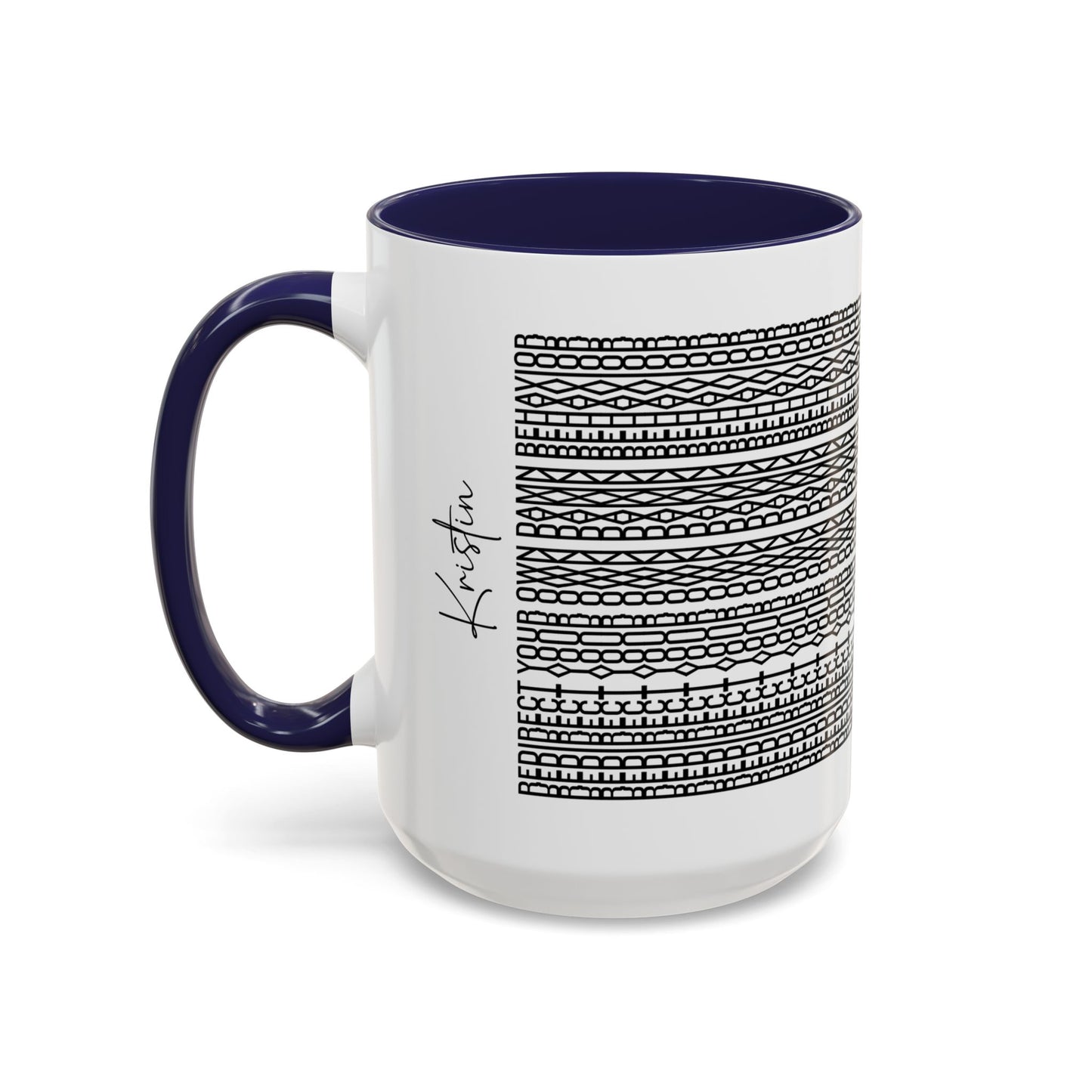 Redirect Your Own Damn Behavior – Hidden Message Mug (Black Text)