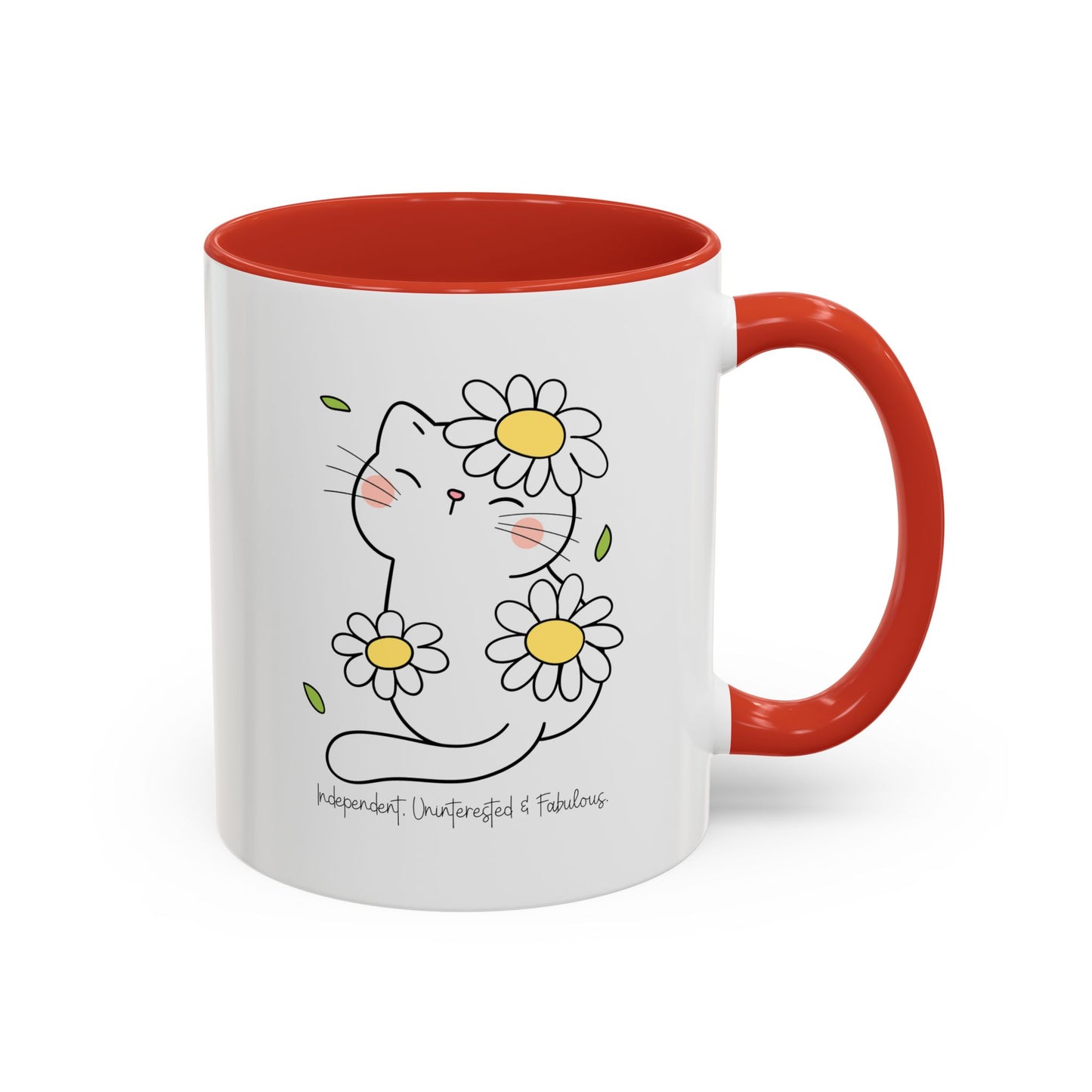 Too Cool to Care Accent Mug