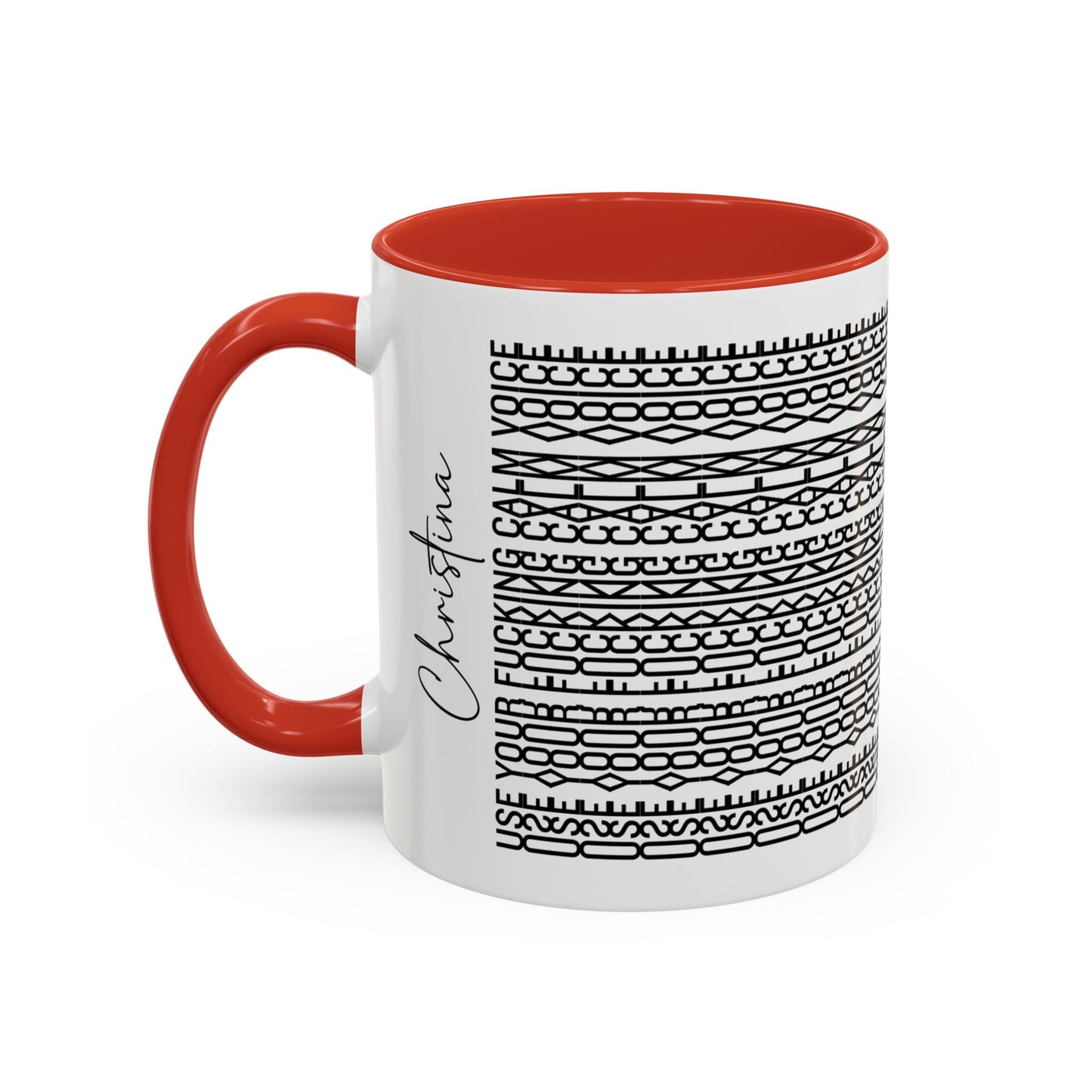 Use Your F**ing Calm Voice – Hidden Message Mug (Black Text)