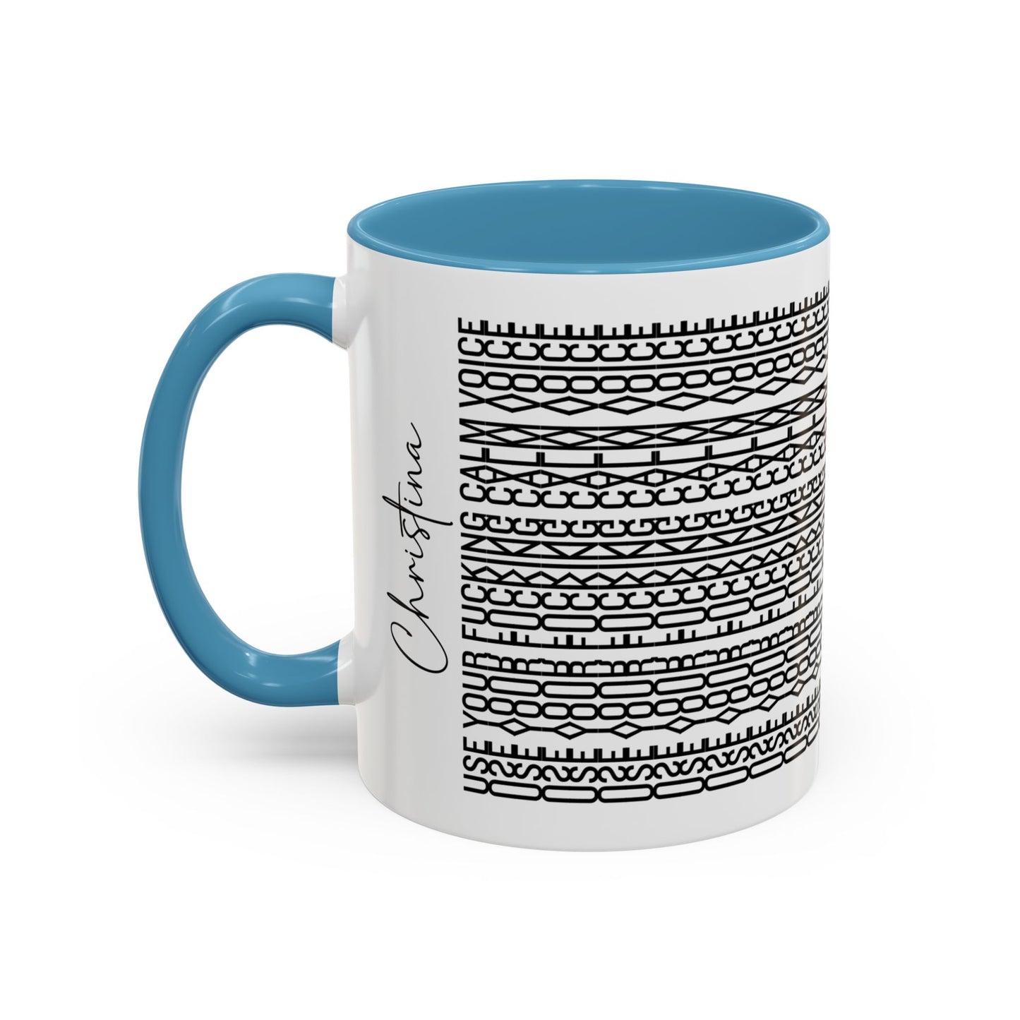 Use Your F**ing Calm Voice – Hidden Message Mug (Black Text)