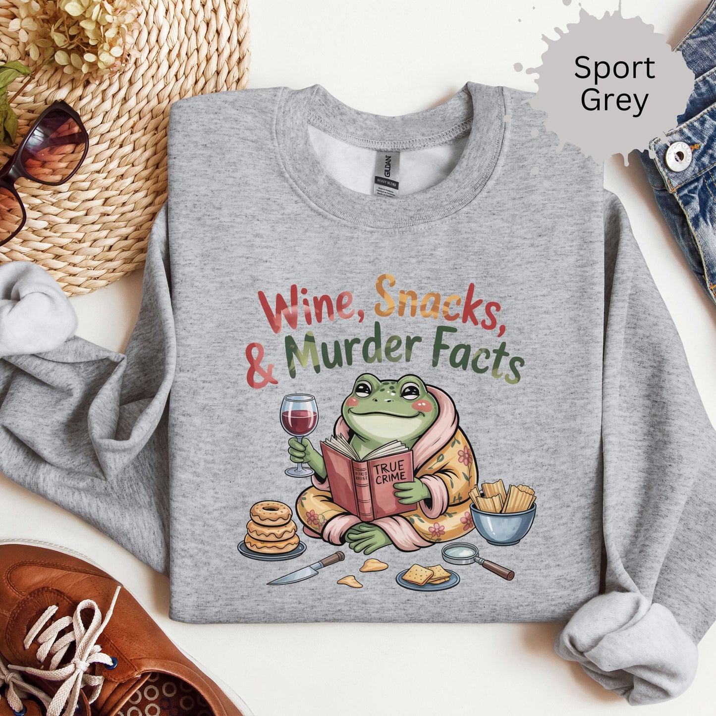 Suspicious Frog True Crime Crewneck