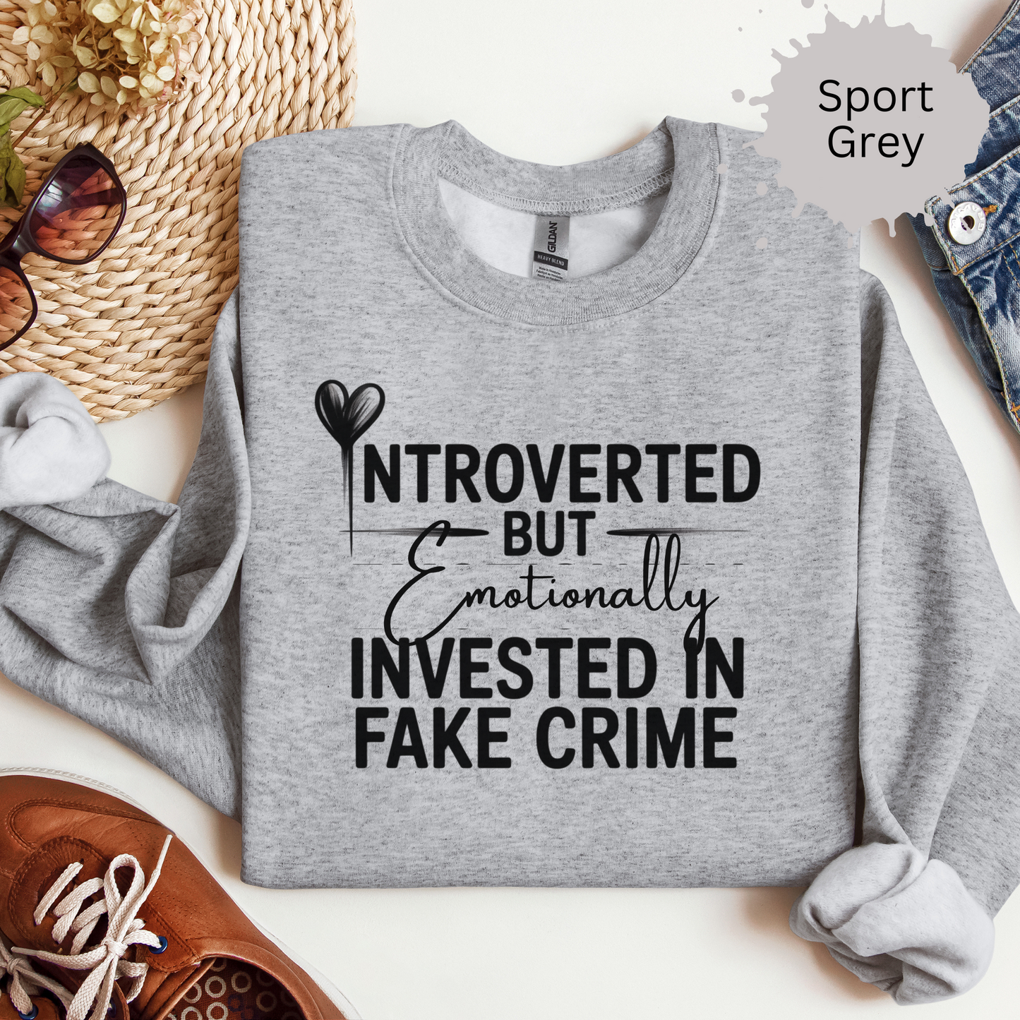Introvert True Crime Crewneck