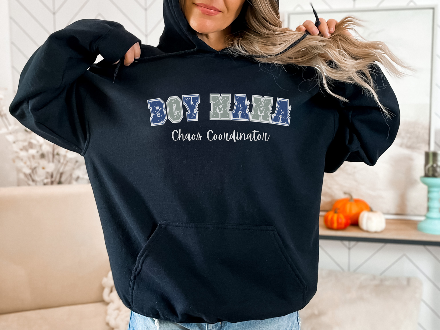 Boy Mama, Chaos Coordinator Pullover Hooded Sweatshirt