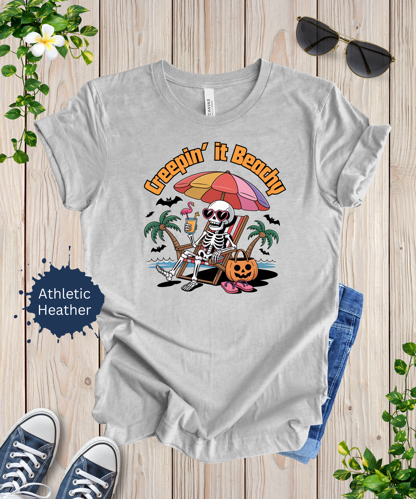 Beach Vibes Skeleton Shirt