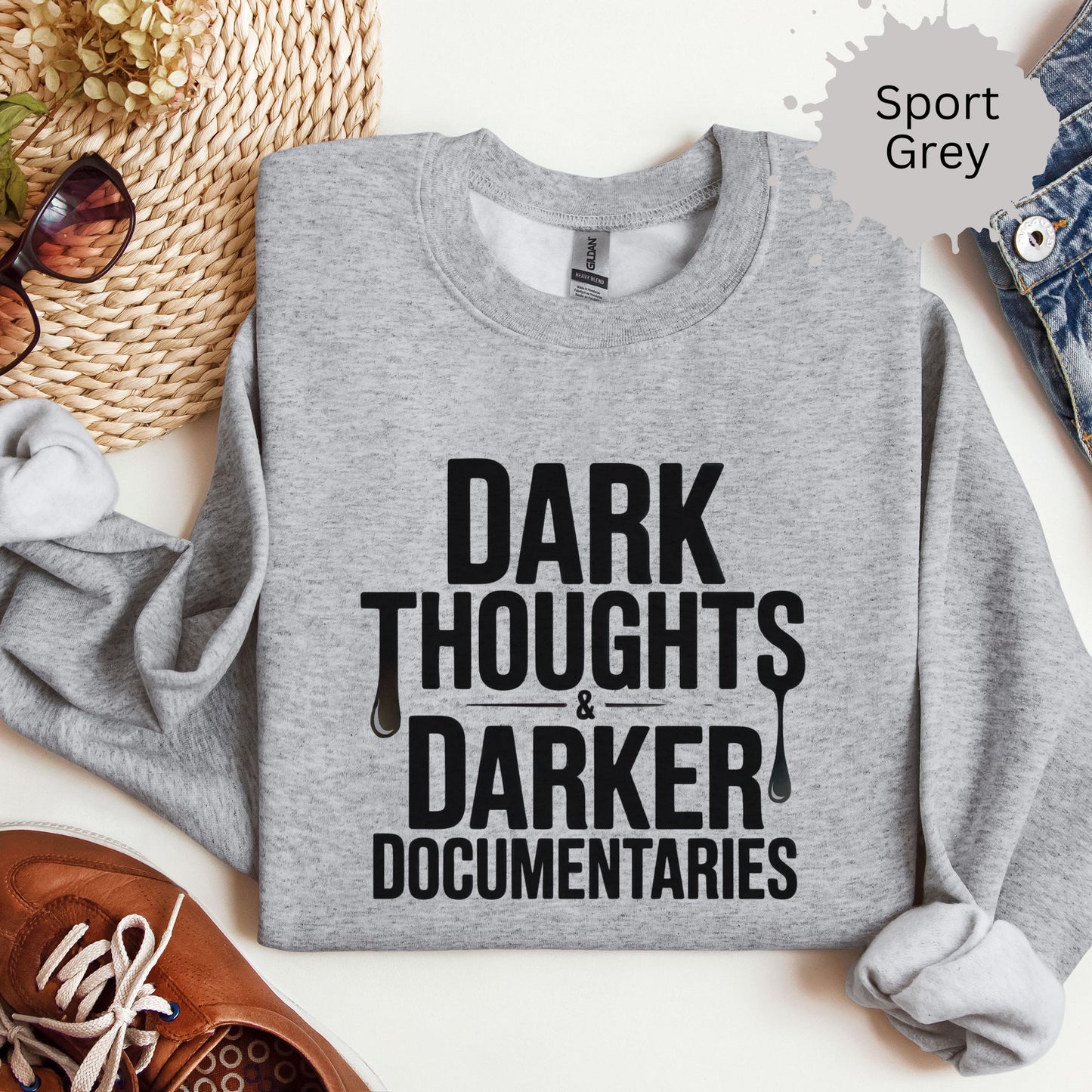 Dark Thoughts True Crime Crewneck