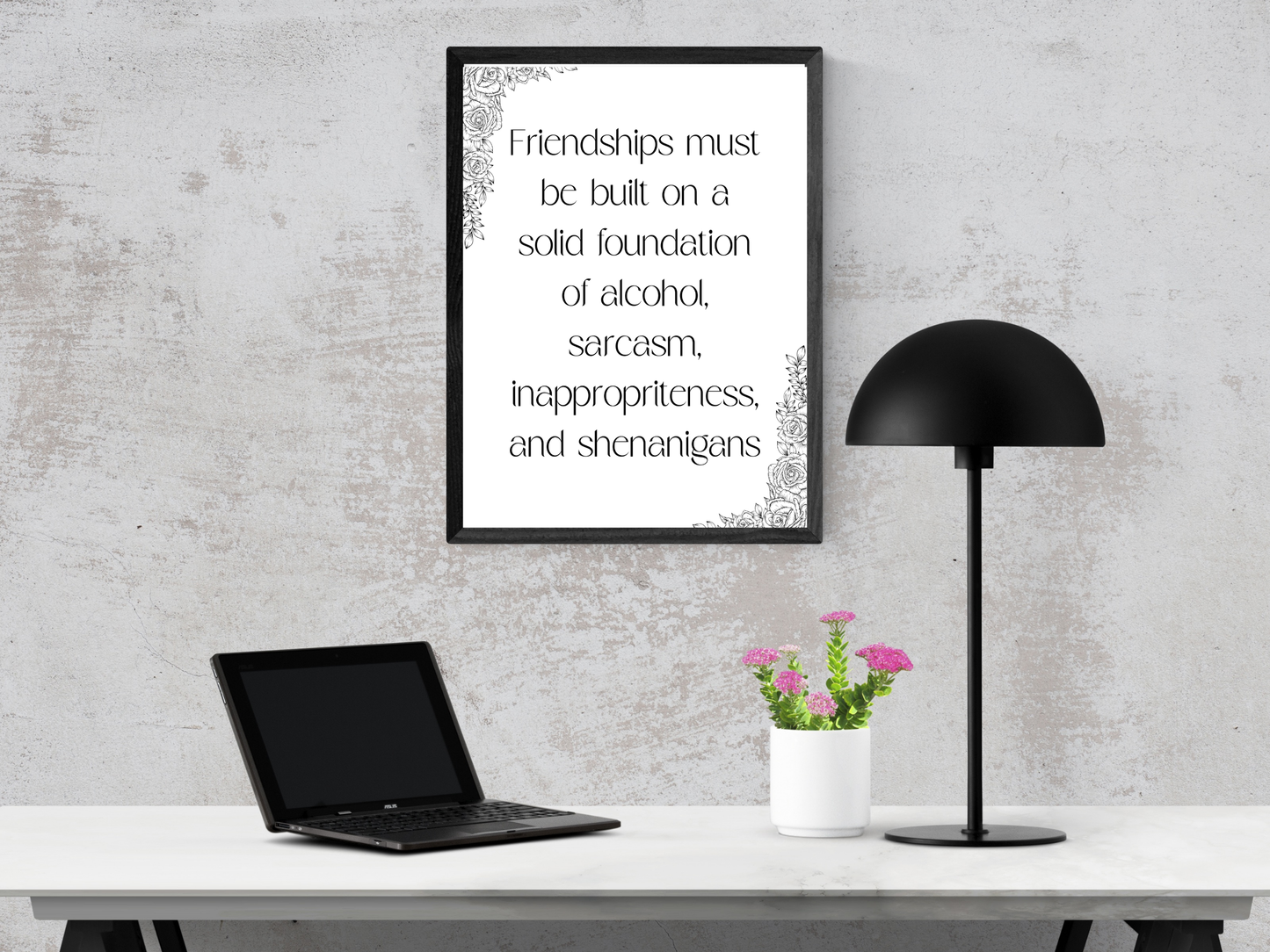 Friendships Built on Alcohol Printable Wall Art