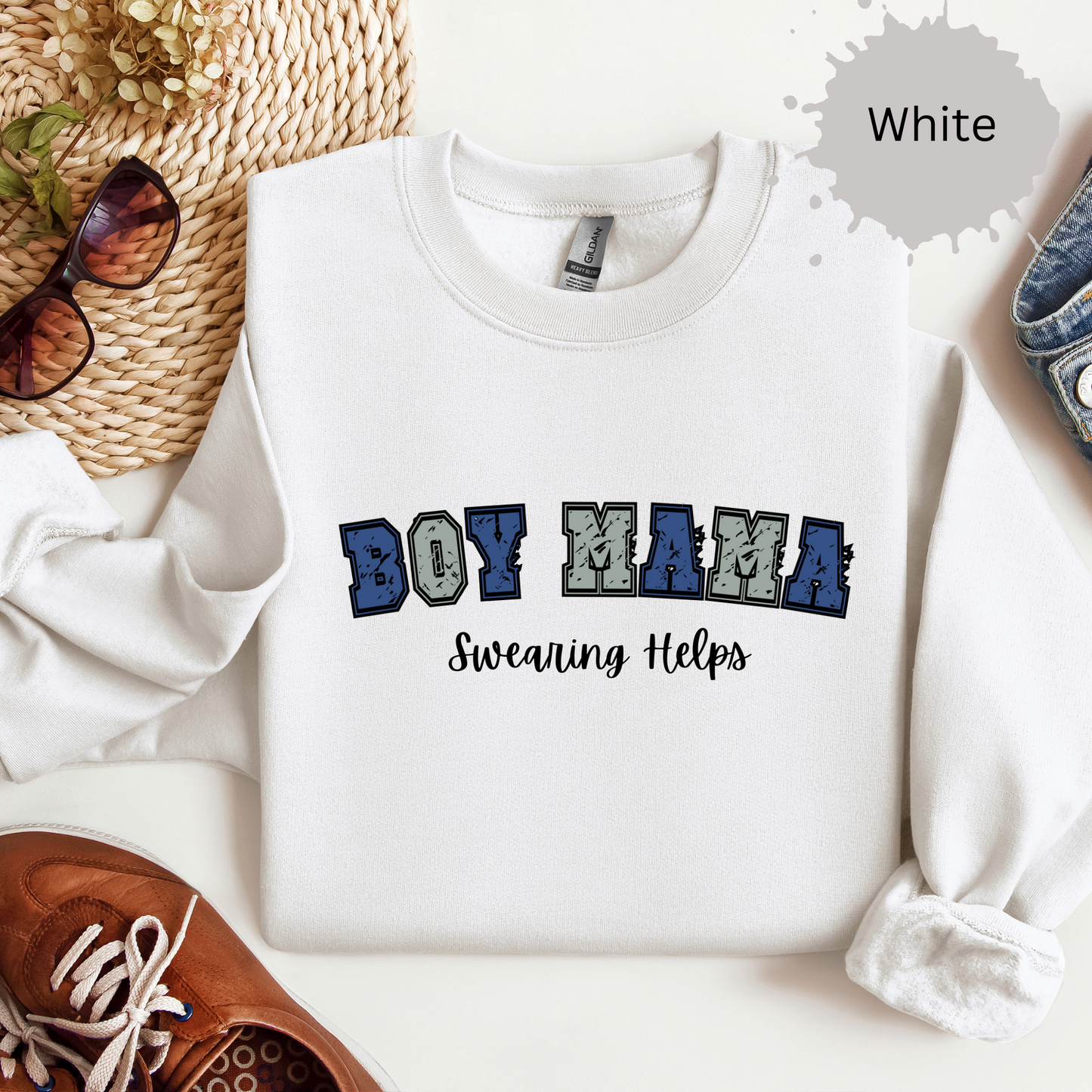 Boy Moms Swear Crewneck Sweatshirt