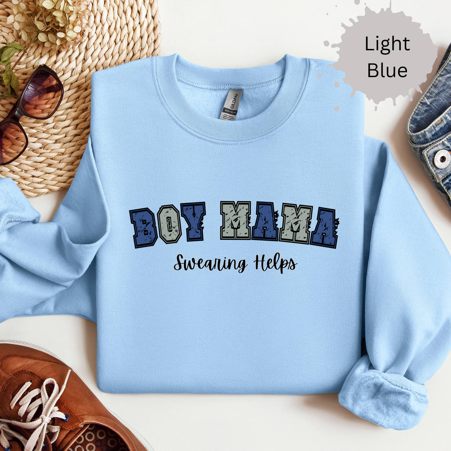 Boy Moms Swear Crewneck Sweatshirt