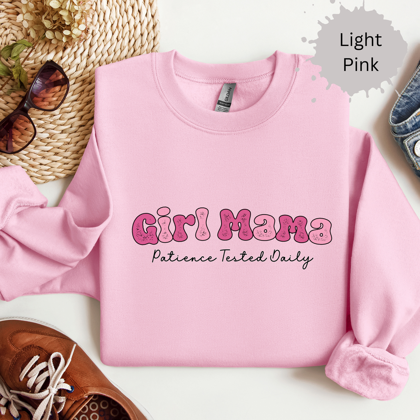 Girl Mama Patience Tested Daily Crewneck Sweatshirt