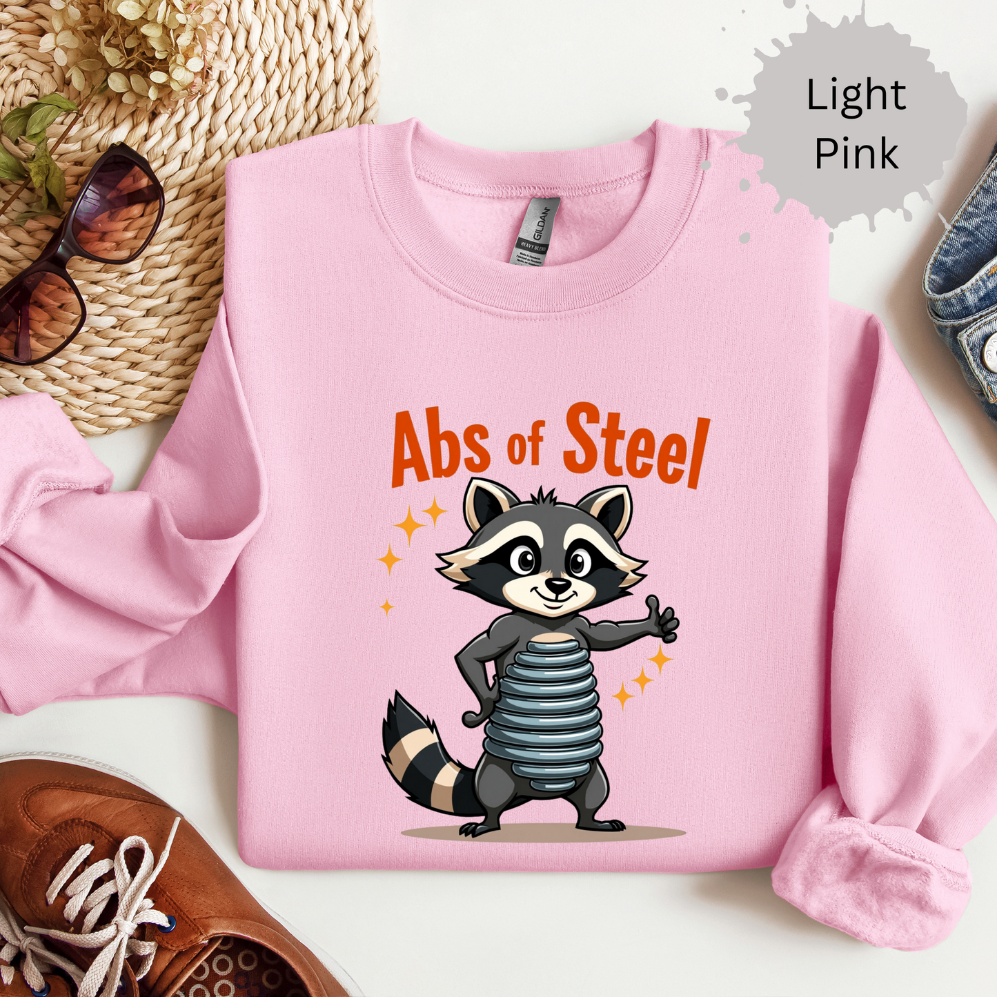 Abs of Steel Racoon Crewneck Sweatshirt