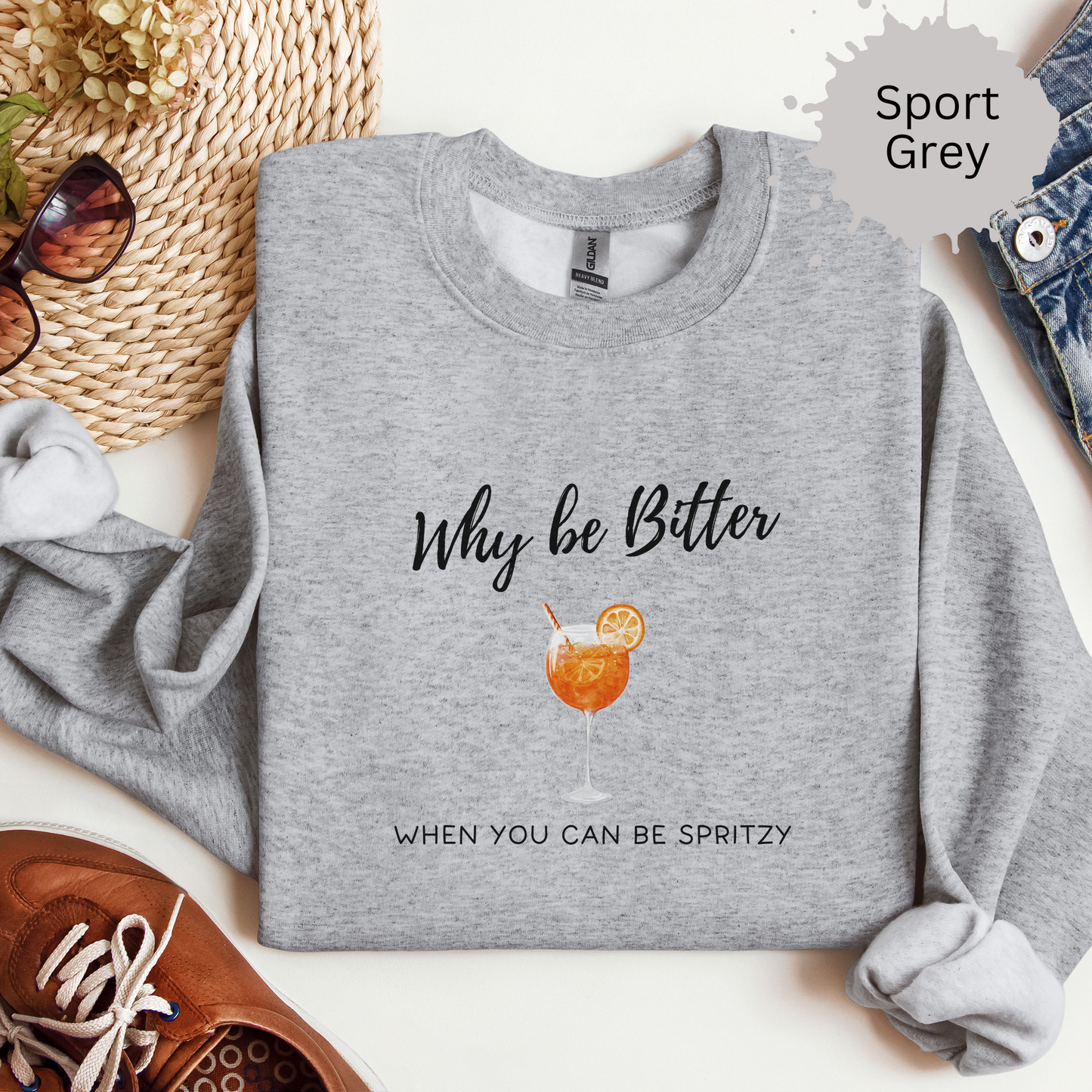 Spritzy Not Bitter Crewneck Sweatshirt