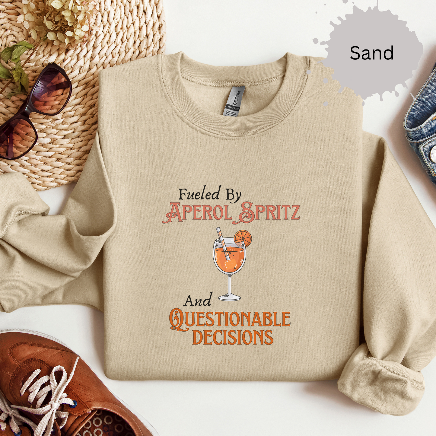 Spritz First, Regrets Later Crewneck Sweatshirt