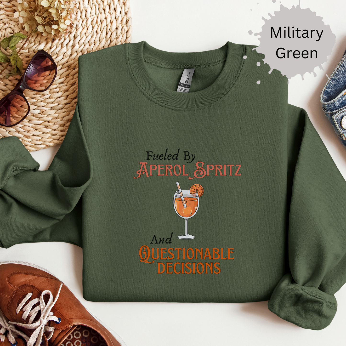 Spritz First, Regrets Later Crewneck Sweatshirt