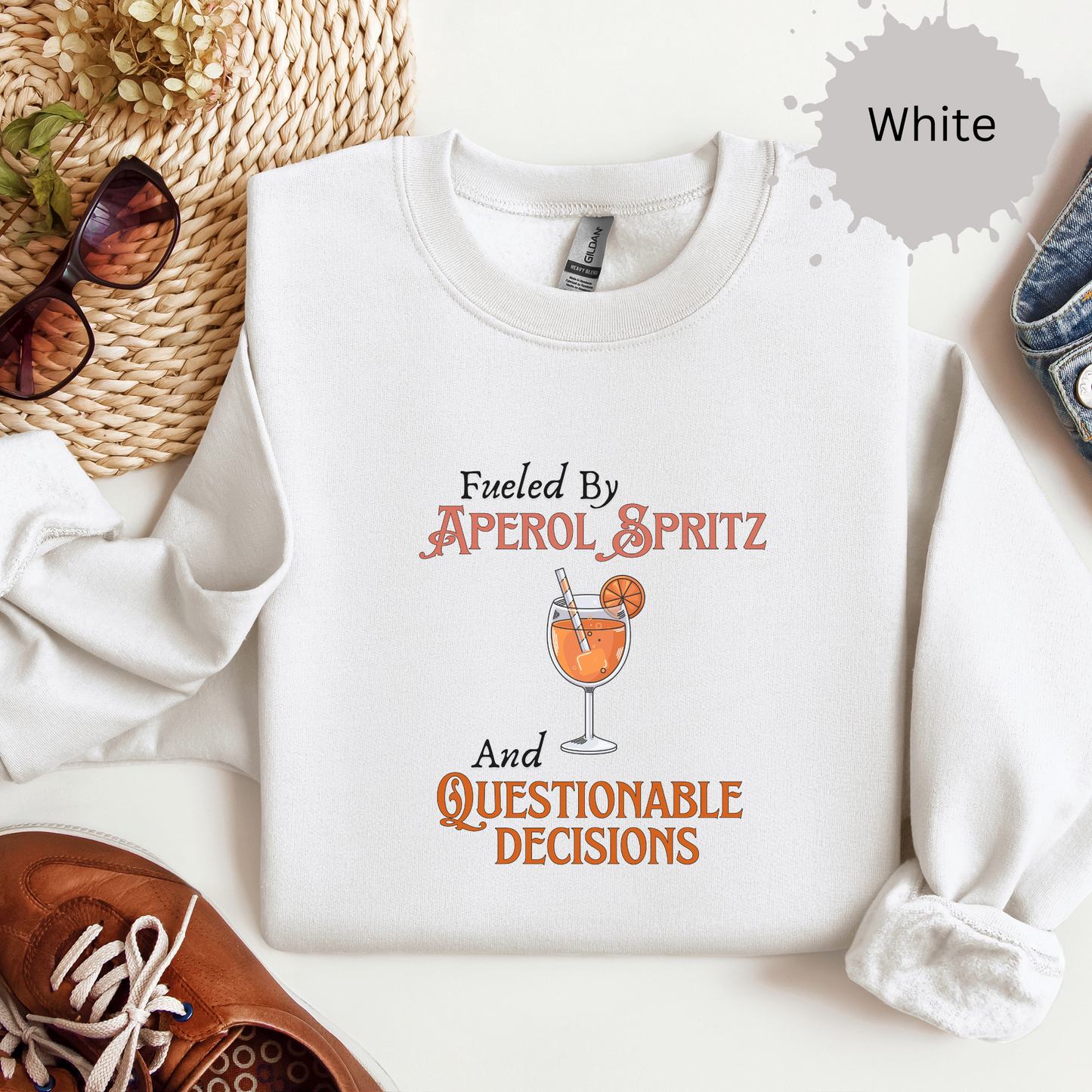 Spritz First, Regrets Later Crewneck Sweatshirt