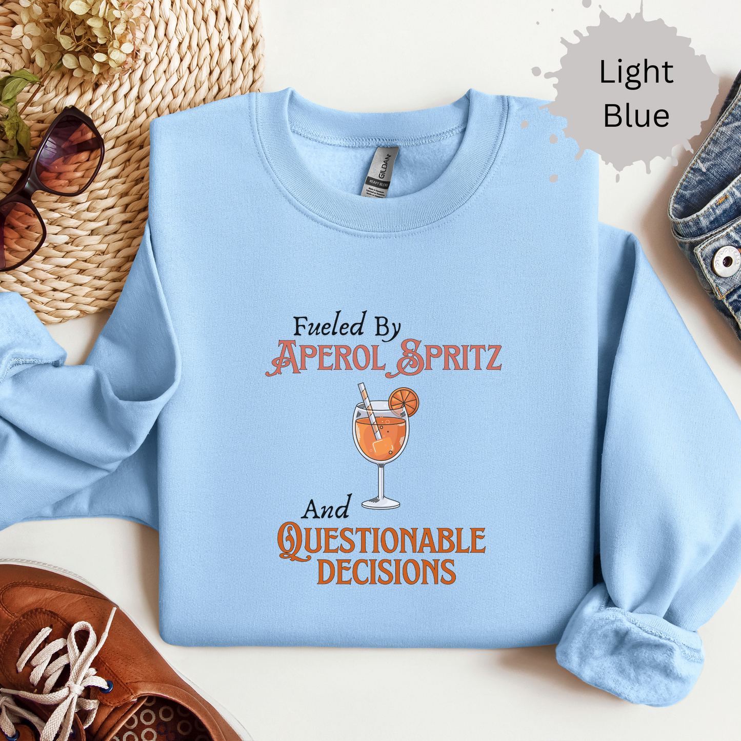 Spritz First, Regrets Later Crewneck Sweatshirt