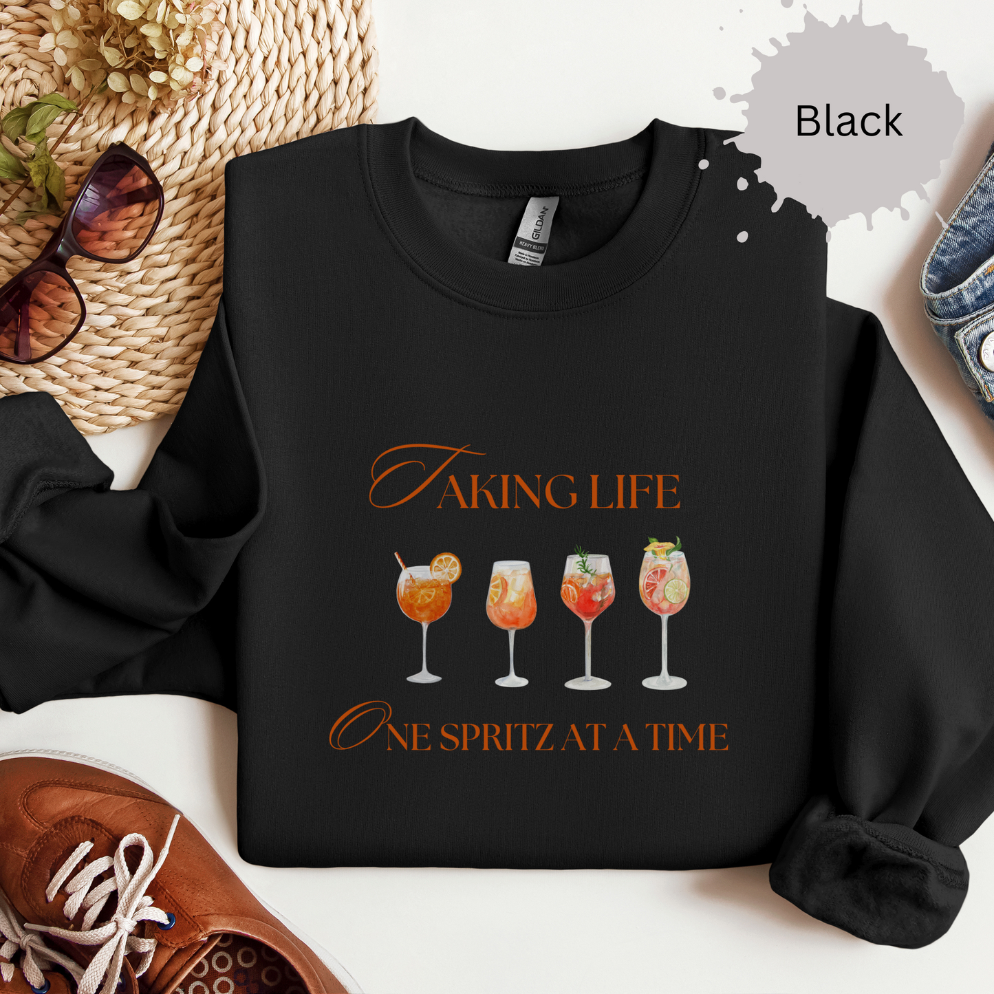 One Spritz at a Time Crewneck Sweatshirt