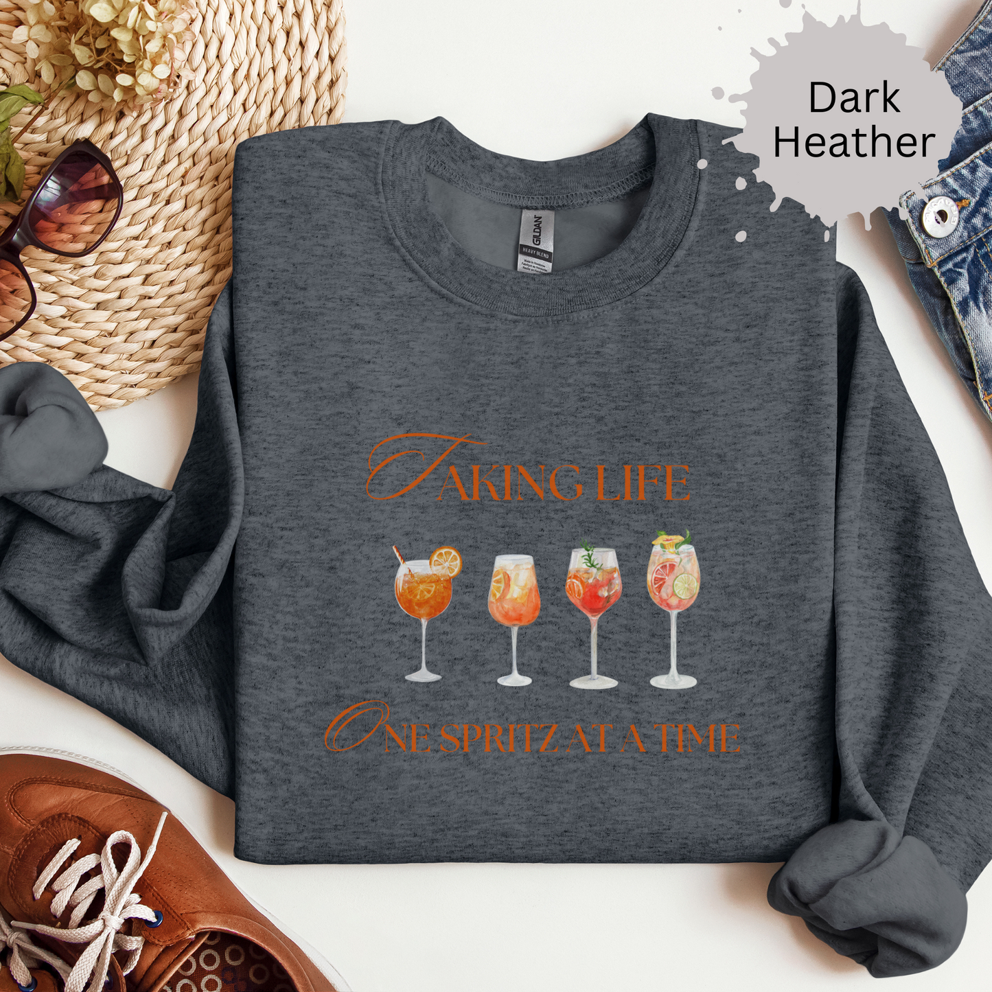 One Spritz at a Time Crewneck Sweatshirt