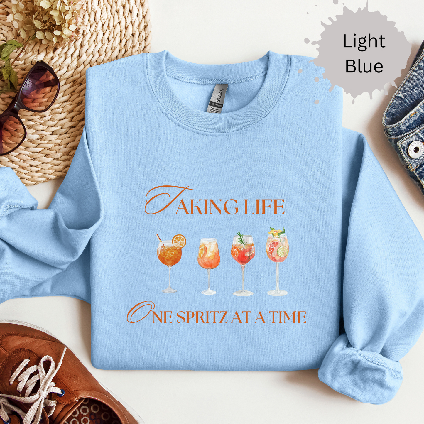 One Spritz at a Time Crewneck Sweatshirt