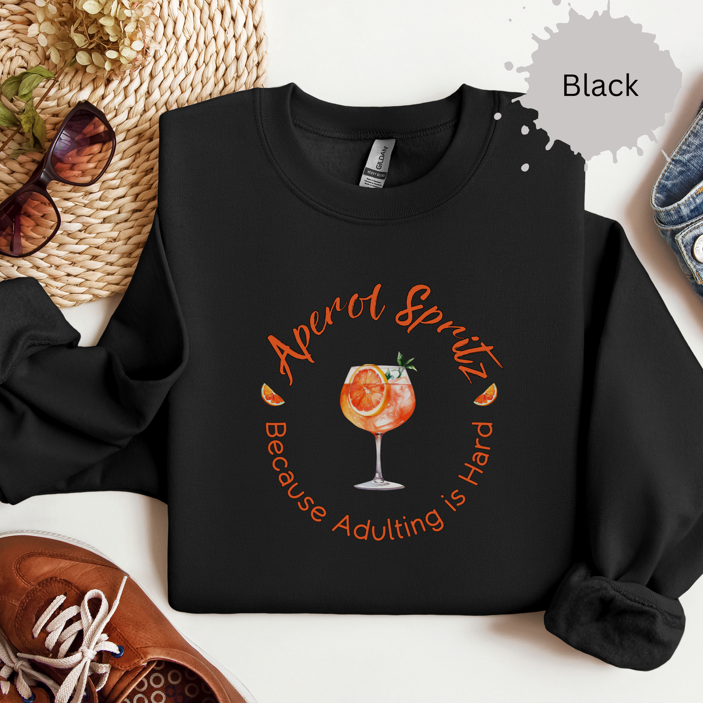 Adulting is Hard without Aperol Crewneck Sweatshirt