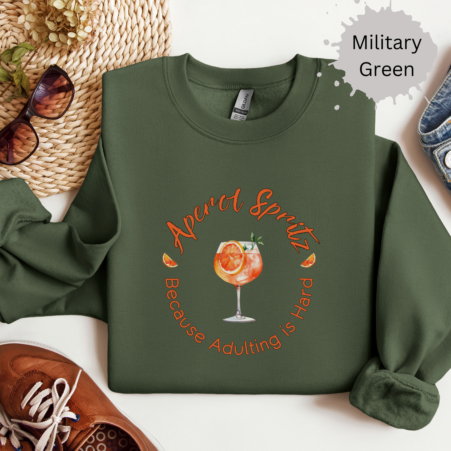 Adulting is Hard without Aperol Crewneck Sweatshirt