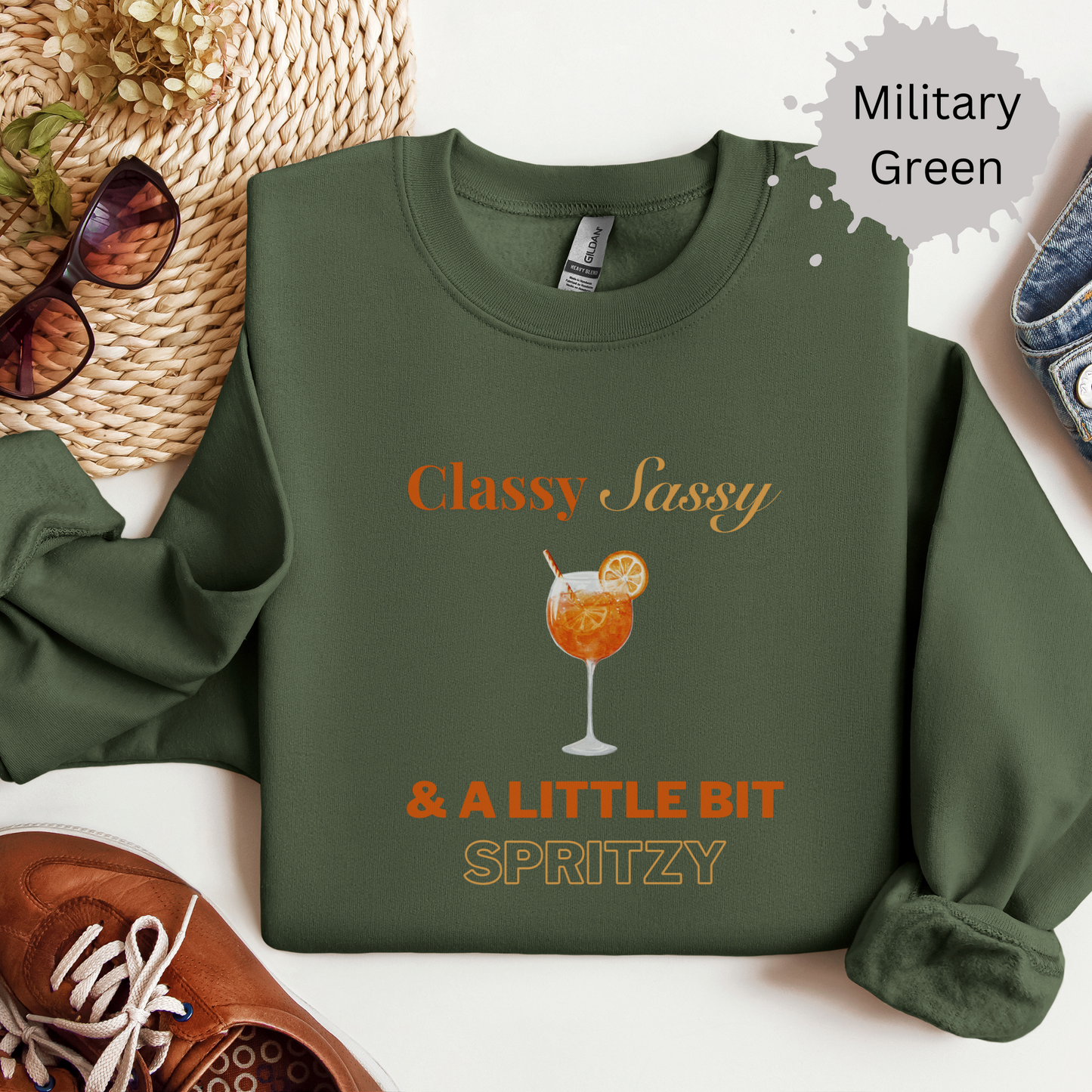 Classy Sassy and Spritzy Crewneck Sweatshirt