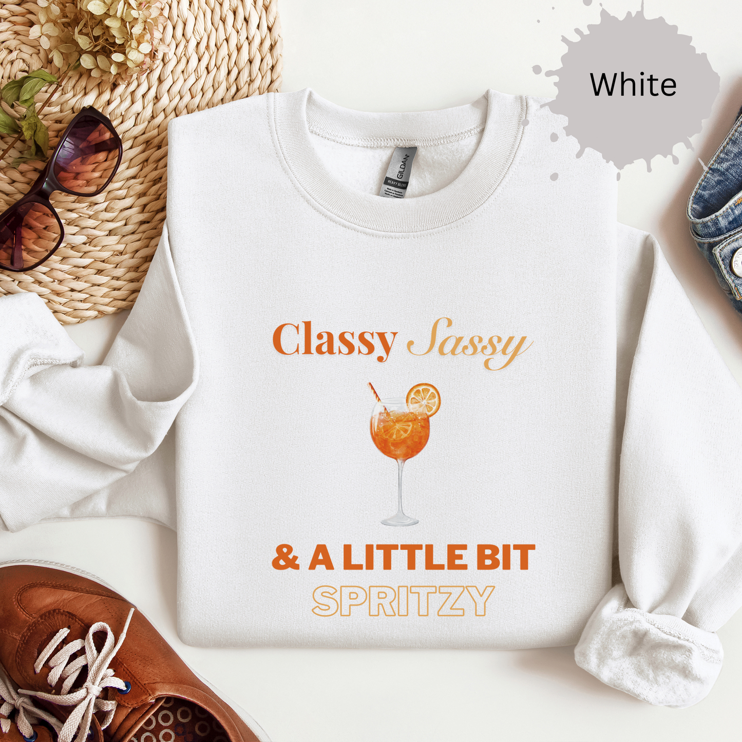 Classy Sassy and Spritzy Crewneck Sweatshirt