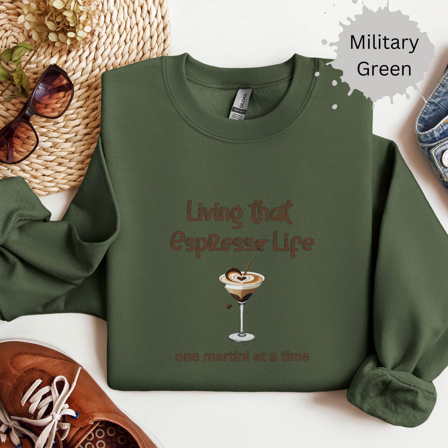 Living that Espresso Life Crewneck Sweatshirt