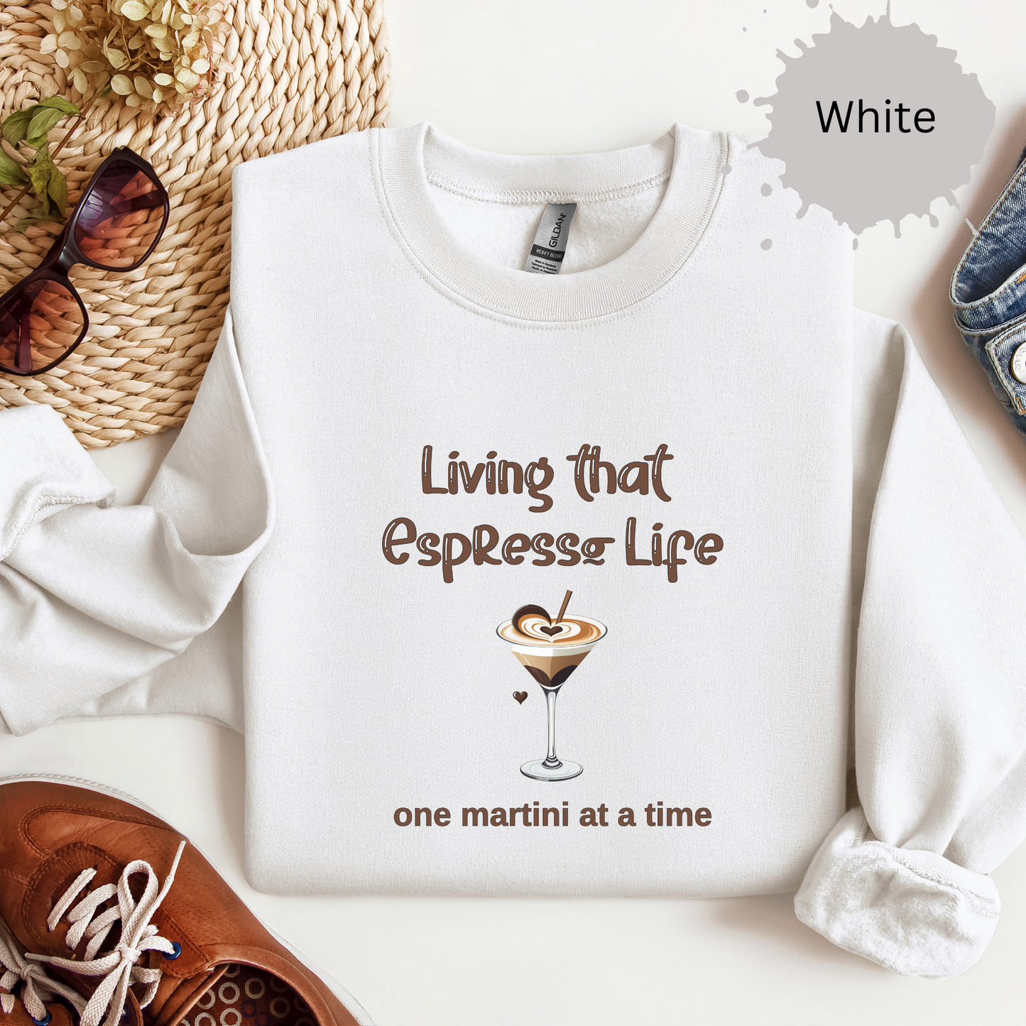 Living that Espresso Life Crewneck Sweatshirt