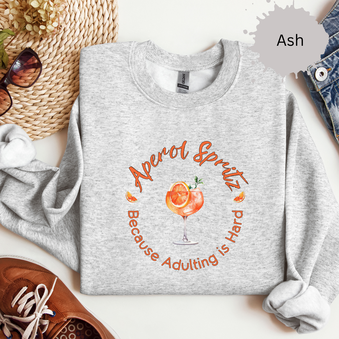 Adulting is Hard without Aperol Crewneck Sweatshirt