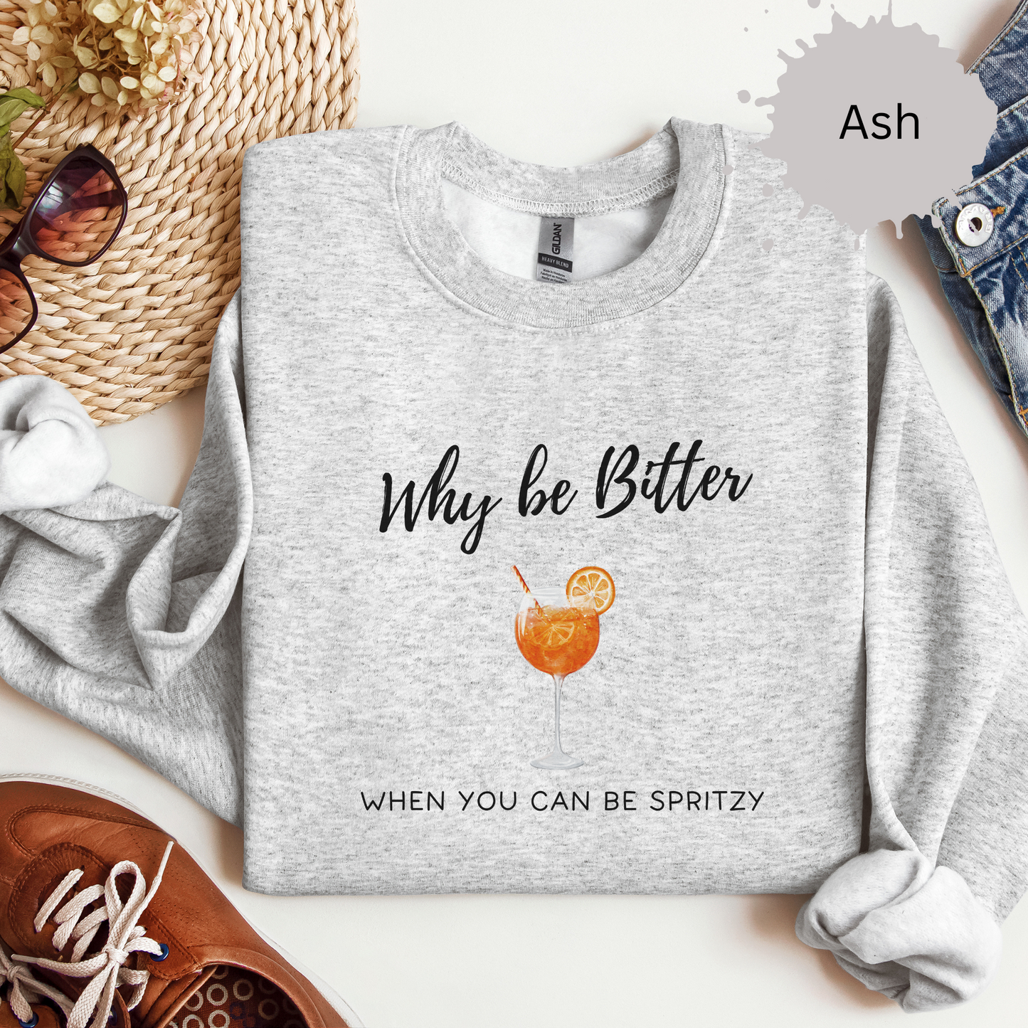 Spritzy Not Bitter Crewneck Sweatshirt