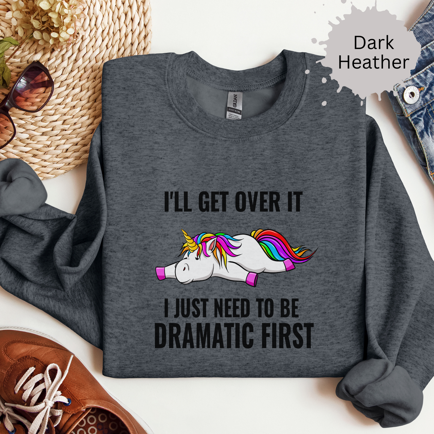 Dramatic Recovery in Progress Crewneck Sweatshirt