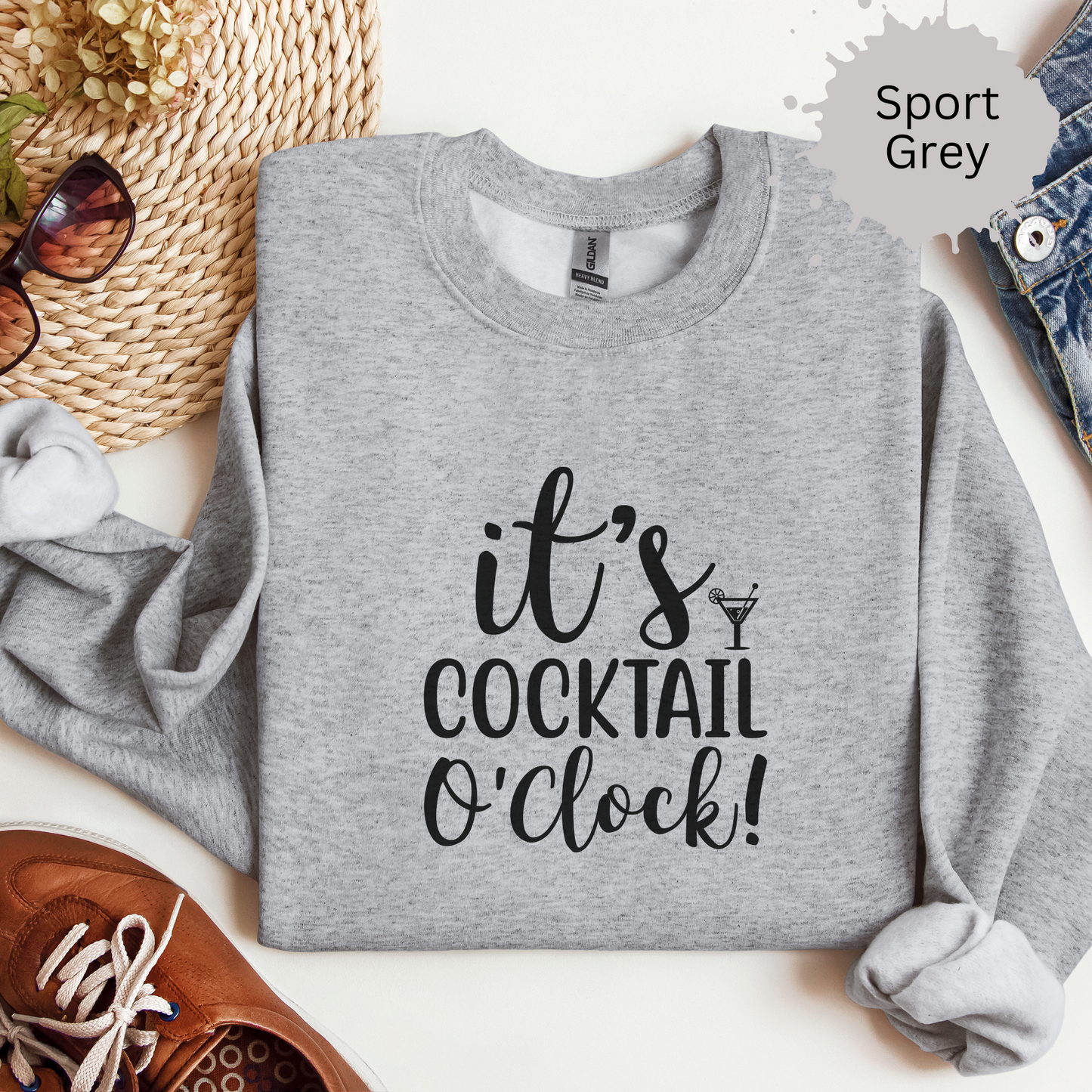 Time for Cocktails Crewneck Sweatshirt