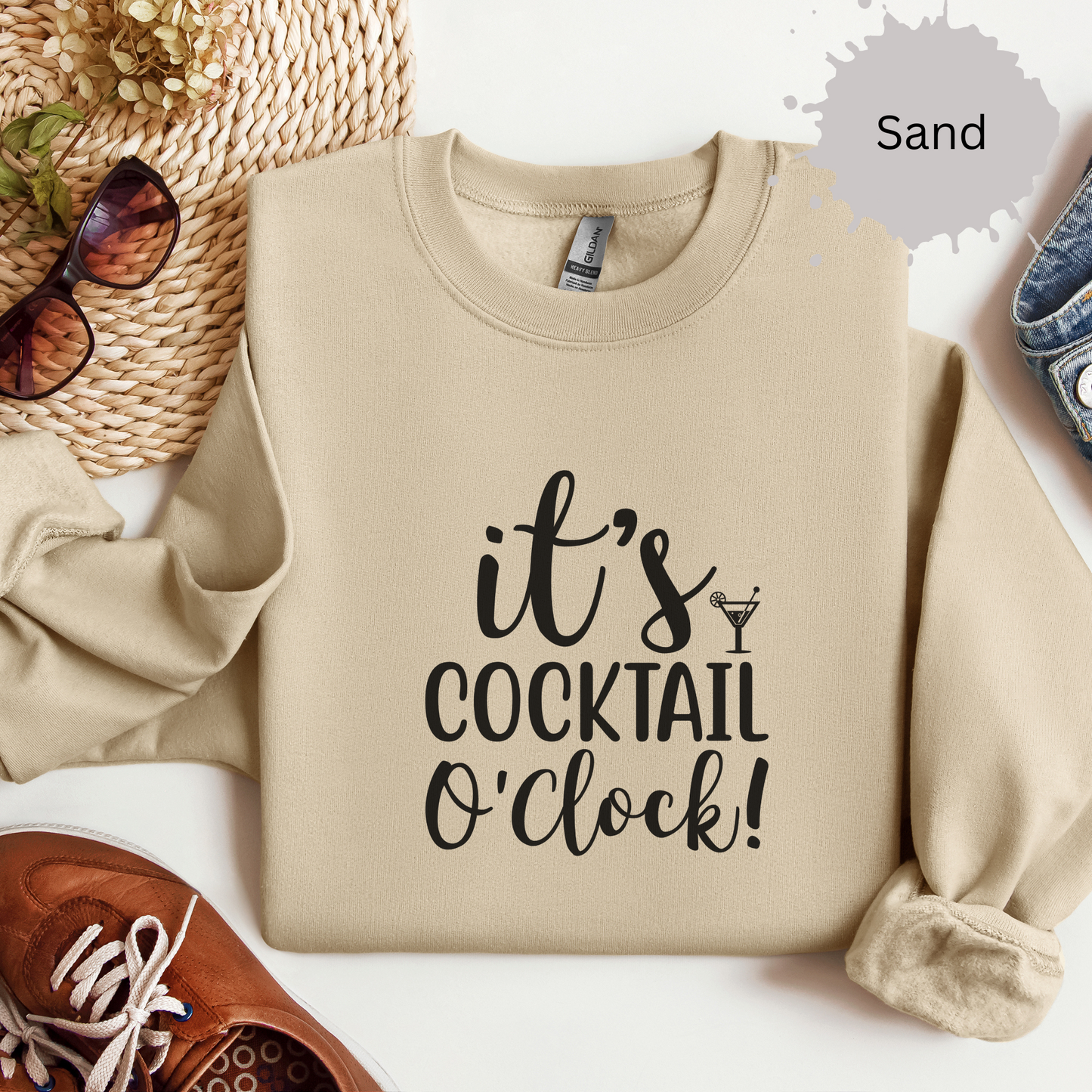 Time for Cocktails Crewneck Sweatshirt