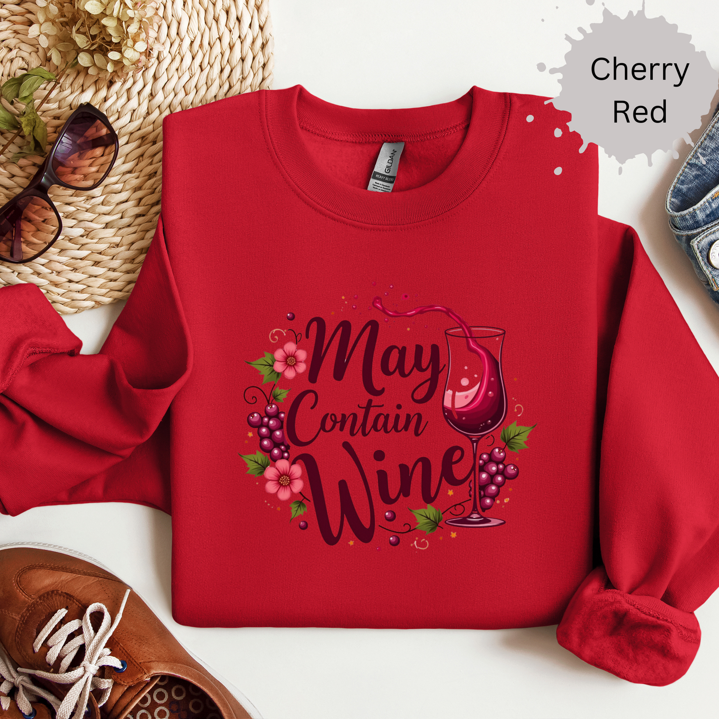 Wine is a possible ingredient Crewneck Sweatshirt