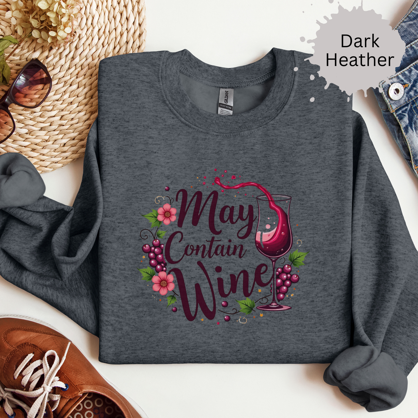 Wine is a possible ingredient Crewneck Sweatshirt