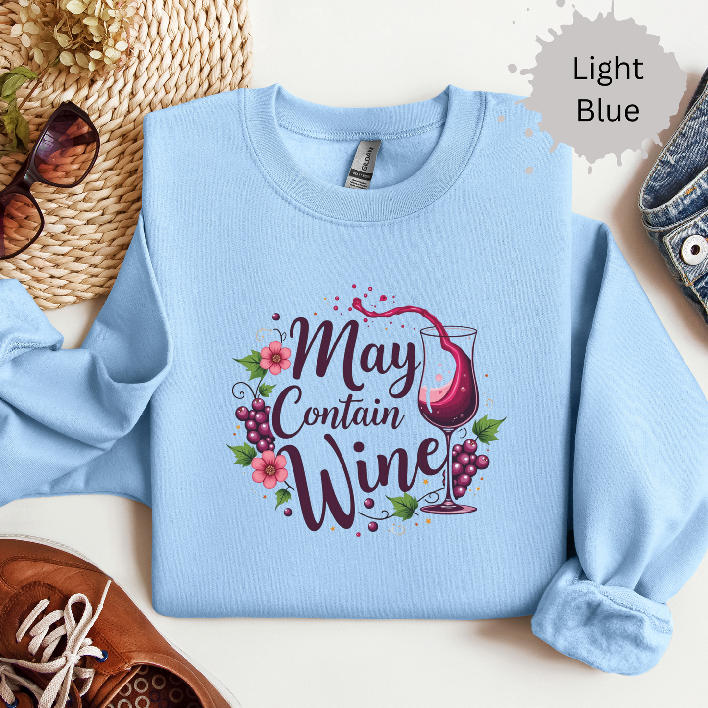 Wine is a possible ingredient Crewneck Sweatshirt