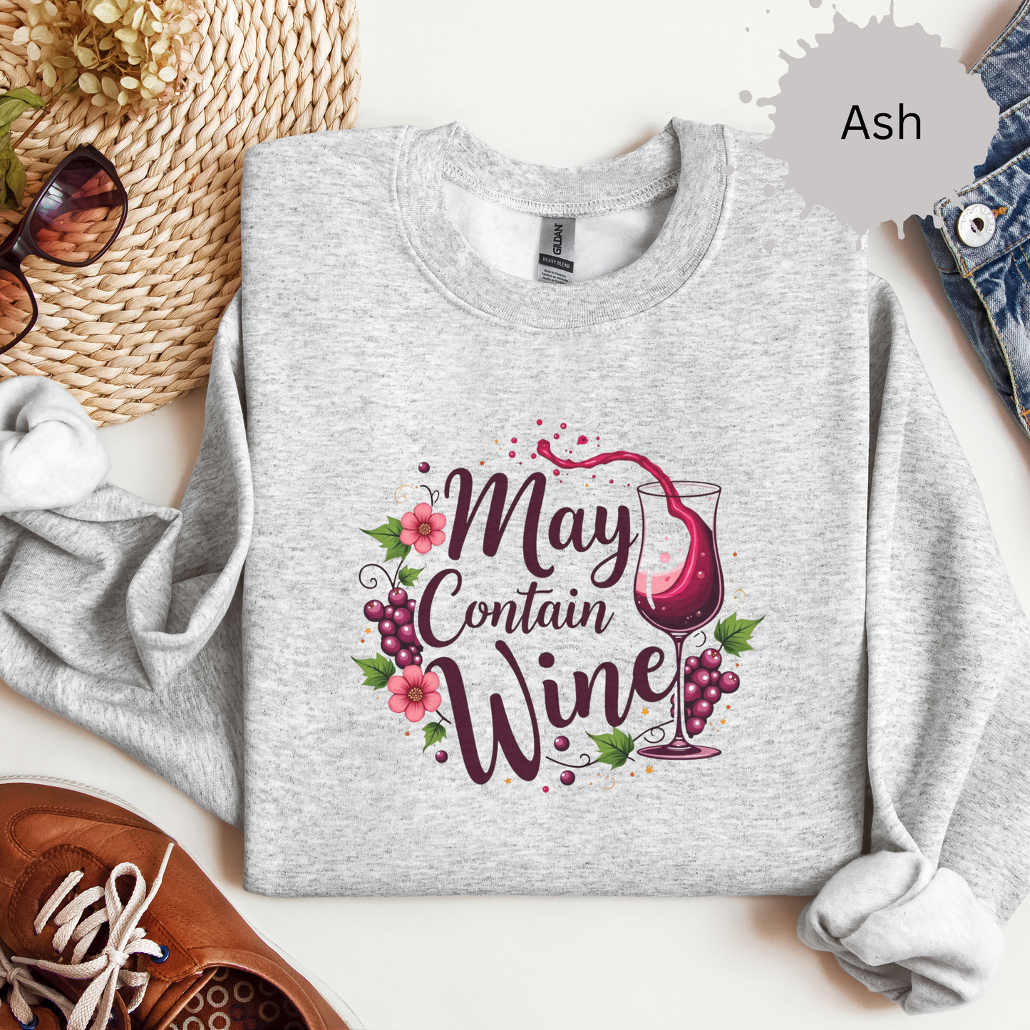 Wine is a possible ingredient Crewneck Sweatshirt