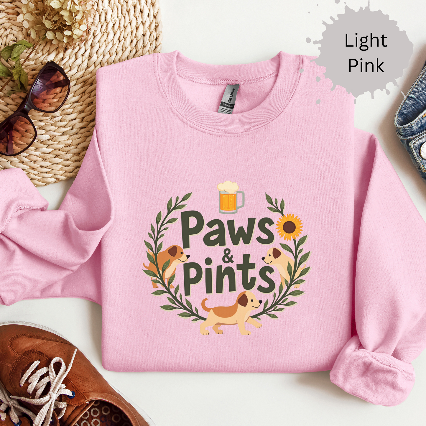 Paws and Pints time Crewneck Sweatshirt