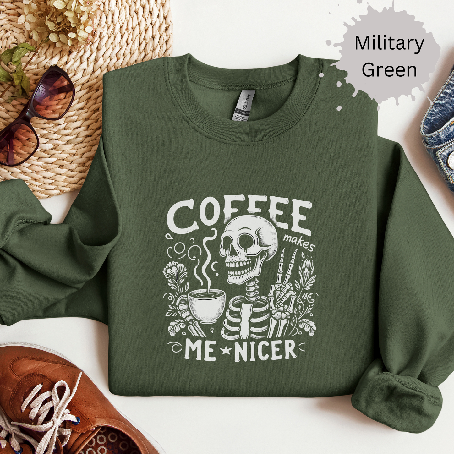 Nicer After Coffee Crewneck Sweatshirt