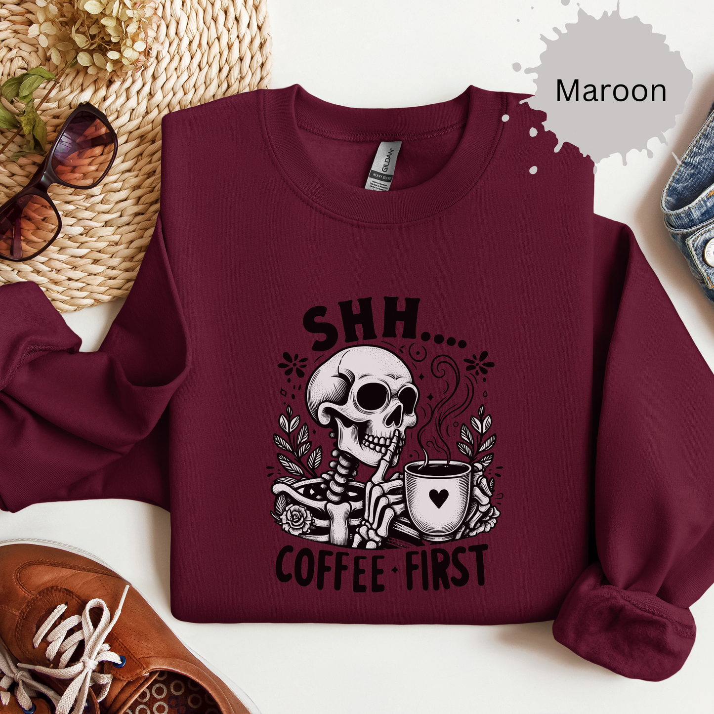 Coffee Before Conversation Crewneck Sweatshirt