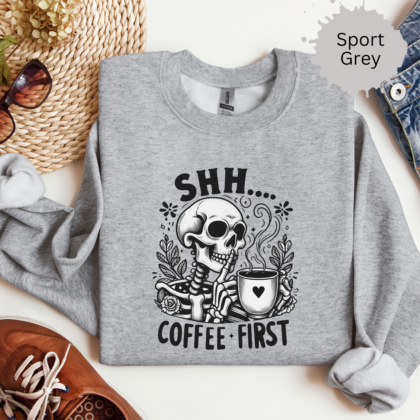 Coffee Before Conversation Crewneck Sweatshirt