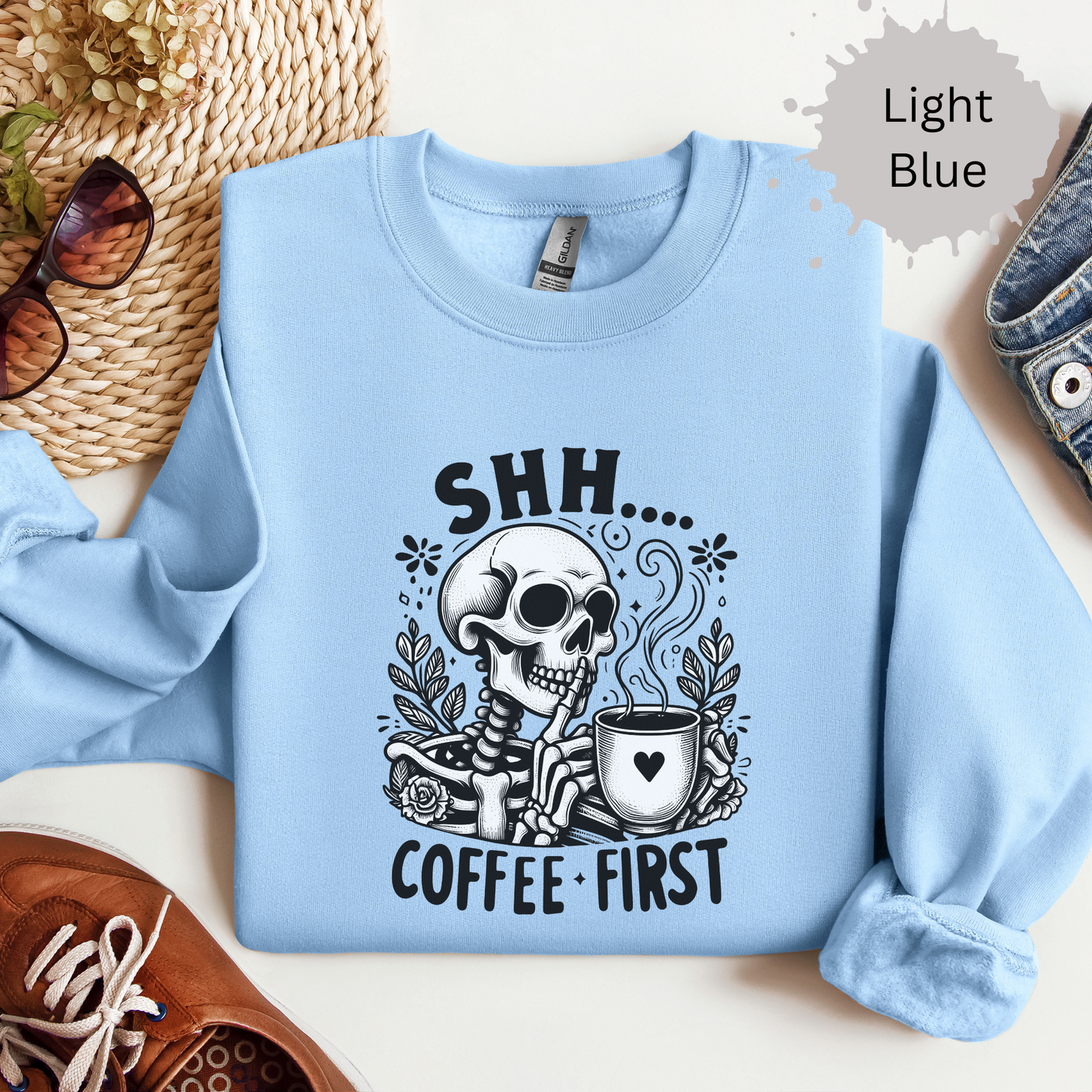 Coffee Before Conversation Crewneck Sweatshirt