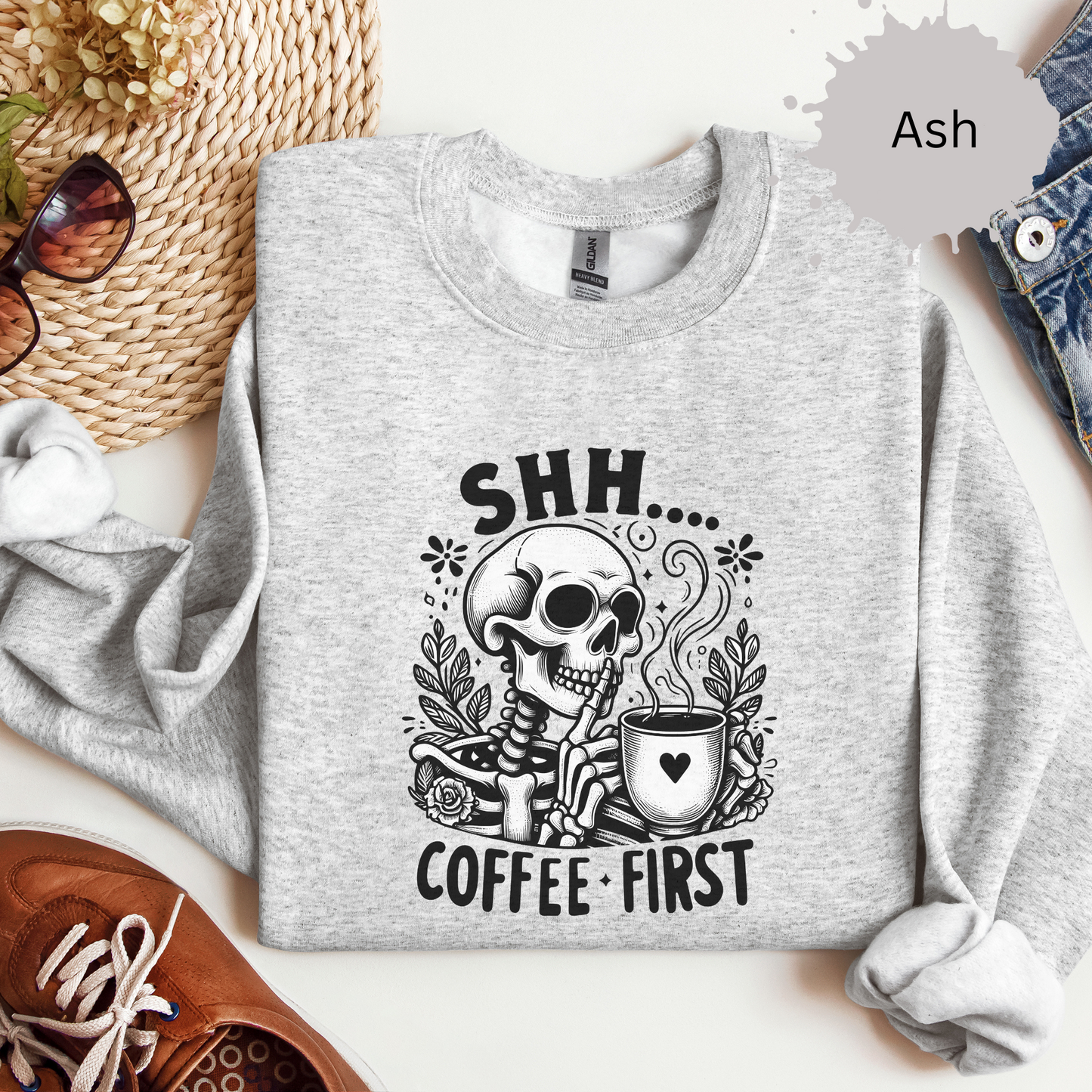 Coffee Before Conversation Crewneck Sweatshirt