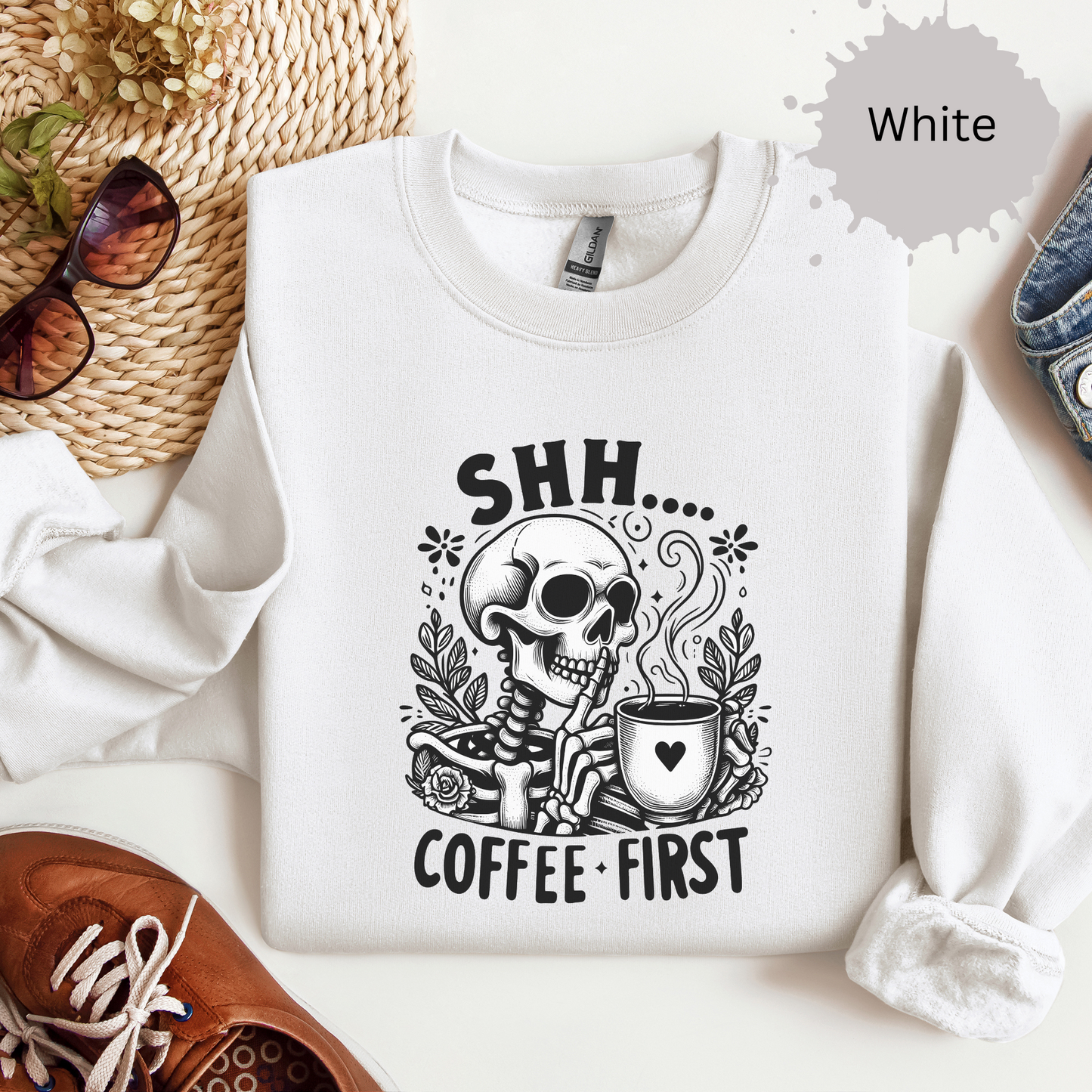 Coffee Before Conversation Crewneck Sweatshirt