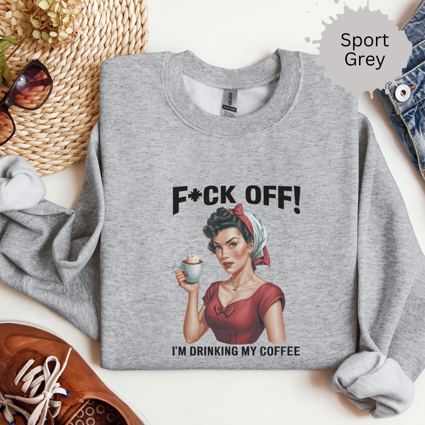 Back Off It’s Bean Time Crewneck Sweatshirt