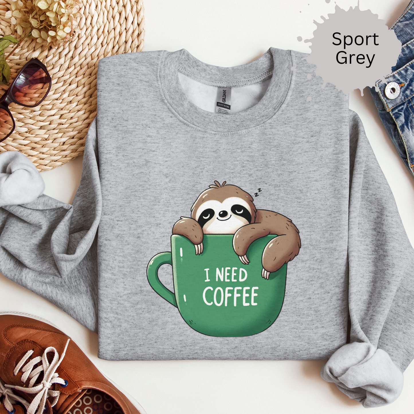 I Need Coffee Crewneck Sweatshirt