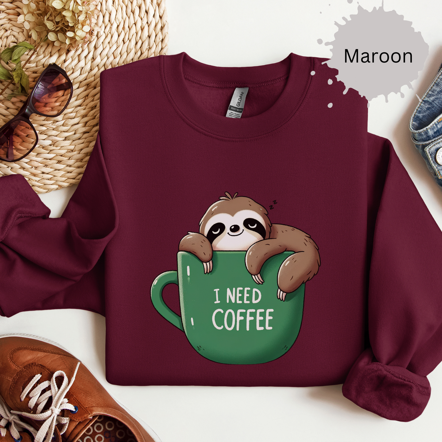 I Need Coffee Crewneck Sweatshirt