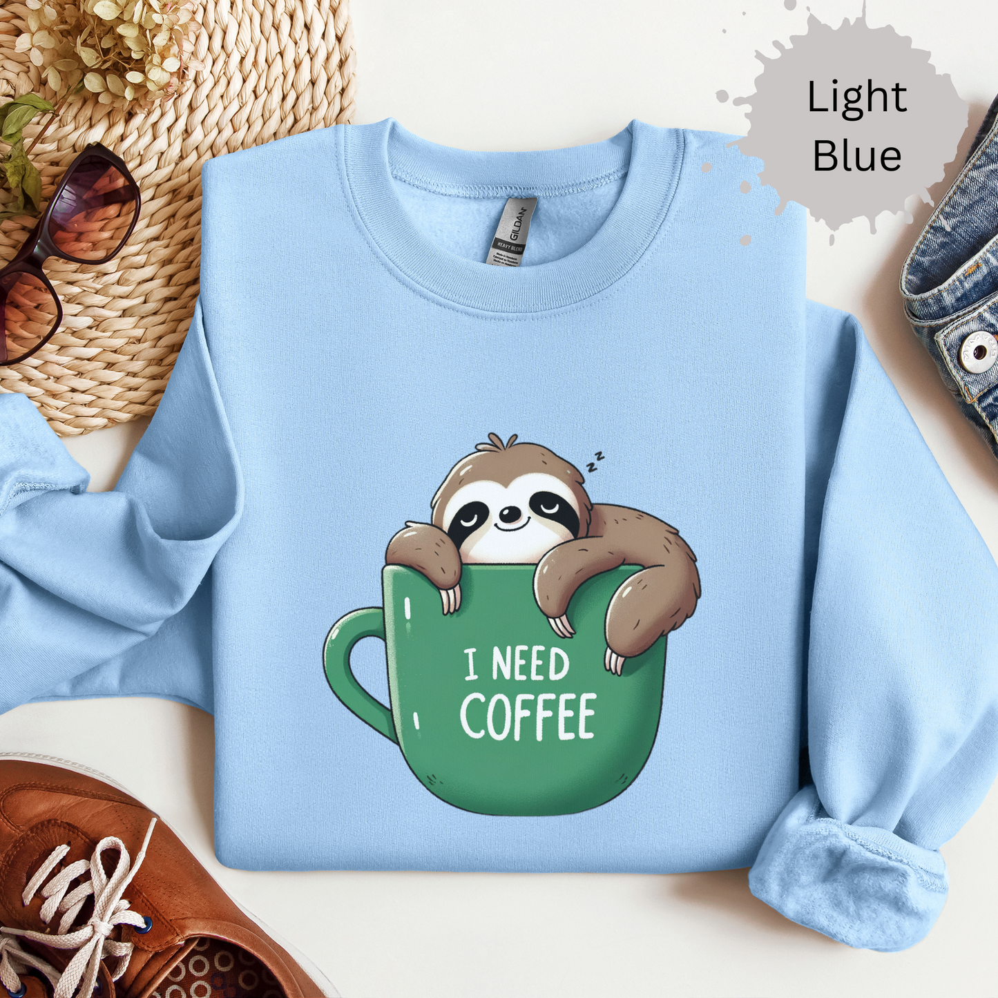 I Need Coffee Crewneck Sweatshirt