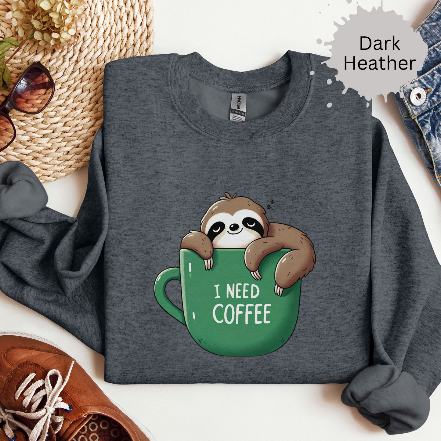 I Need Coffee Crewneck Sweatshirt